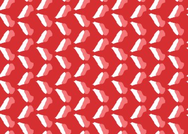 Vektör dokusu arka plan, kusursuz desen. El çizimi, kırmızı ve beyaz renkler.