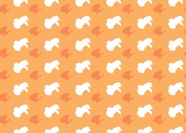 Vektör dokusu arka plan, kusursuz desen. El çizimi, turuncu ve beyaz renkler.