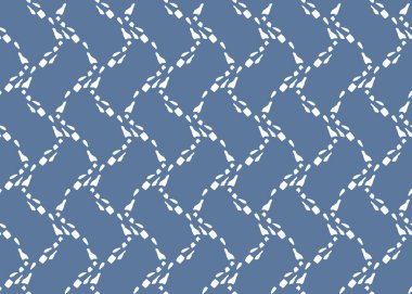 Vektör dokusu arka plan, kusursuz desen. El çizimi, mavi ve beyaz renkler.