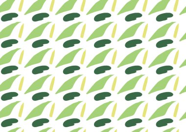 Vektör dokusu arka plan, kusursuz desen. El çizimi, yeşil, sarı ve beyaz renkler.