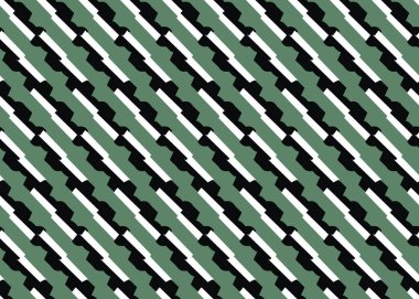 Vektör dokusu arka plan, kusursuz desen. El çizimi, yeşil, siyah ve beyaz renkler.