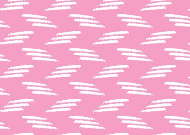 Vektör dokusu arka plan, kusursuz desen. El çizimi, pembe ve beyaz renkler.