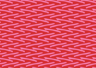 Vektör dokusu arka plan, kusursuz desen. El çizimi, kırmızı ve pembe renkler.