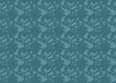 Vektör dokusu arka plan, kusursuz desen. El çizimi ve mavi renkler.