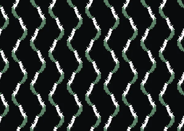 Vektor Textur Hintergrund Nahtloses Muster Handgezeichnet Schwarze Grüne Und Weiße — Stockvektor