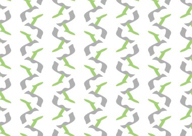 Vektör dokusu arka plan, kusursuz desen. El çizimi, yeşil, gri ve beyaz renkler.