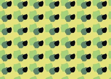 Vektör dokusu arka plan, kusursuz desen. El çizimi, sarı, yeşil ve siyah renkler.