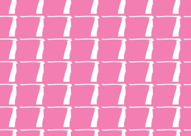 Vektör dokusu arka plan, kusursuz desen. El çizimi, pembe ve beyaz renkler.