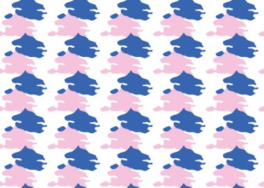 Vektör dokusu arka plan, kusursuz desen. El çizimi, mavi, pembe ve beyaz renkler.