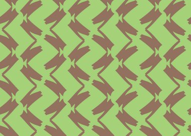 Vektör dokusu arka plan, kusursuz desen. El çizimi, yeşil ve kahverengi renkler.