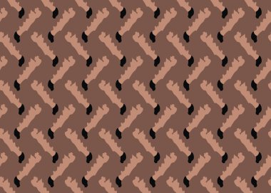 Vektör dokusu arka plan, kusursuz desen. El çizimi, kahverengi ve siyah renkler.