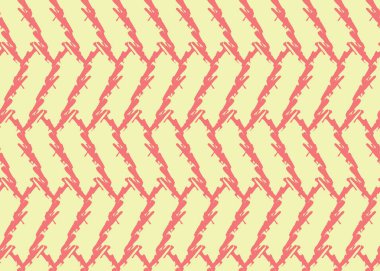 Vektör dokusu arka plan, kusursuz desen. El çizimi, sarı ve kırmızı renkler.