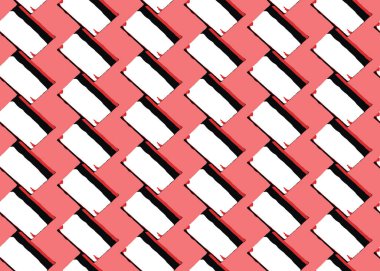 Vektör dokusu arka plan, kusursuz desen. El çizimi, kırmızı, siyah ve beyaz renkler.