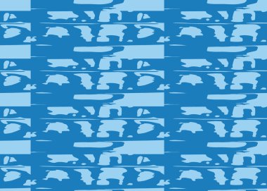 Vektör dokusu arka plan, kusursuz desen. El çizimi ve mavi renkler.