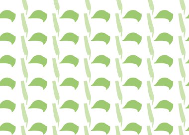 Vektör dokusu arka plan, kusursuz desen. El çizimi, yeşil ve beyaz renkler.