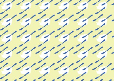 Vektör dokusu arka plan, kusursuz desen. El çizimi, sarı, beyaz ve mavi renkler.