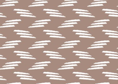 Vektör dokusu arka plan, kusursuz desen. El çizimi, kahverengi ve beyaz renkler.