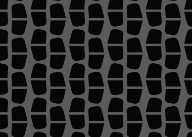 Vektör dokusu arka plan, kusursuz desen. El çizimi, siyah ve gri renkler.