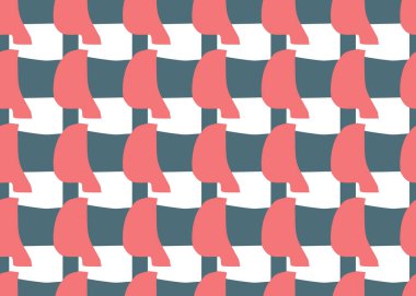 Vektör dokusu arka plan, kusursuz desen. El çizimi, kırmızı, mavi ve beyaz renkler.