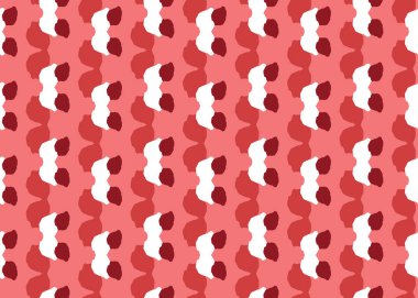 Vektör dokusu arka plan, kusursuz desen. El çizimi, kırmızı ve beyaz renkler.