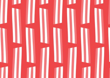 Vektör dokusu arka plan, kusursuz desen. El çizimi, kırmızı ve beyaz renkler.