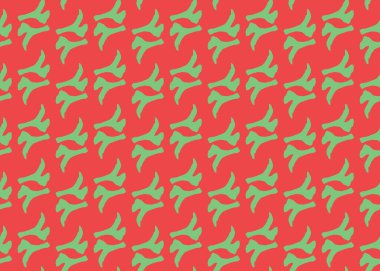 Vektör dokusu arka plan, kusursuz desen. El çizimi, kırmızı ve yeşil renkler.