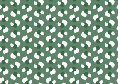 Vektör dokusu arka plan, kusursuz desen. El çizimi, yeşil ve beyaz renkler.