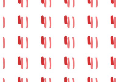 Vektör dokusu arka plan, kusursuz desen. El çizimi, kırmızı ve beyaz renkler.