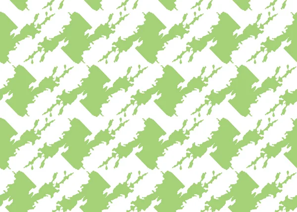 矢量纹理背景无缝图案手绘 绿色和白色 — 图库矢量图片