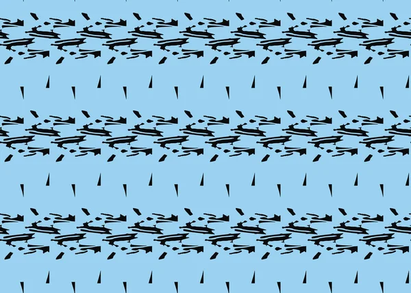 Vektor Textur Hintergrund Nahtloses Muster Handgezeichnet Blaue Und Schwarze Farben — Stockvektor