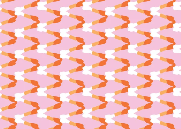 Фон Векторной Текстуры Безseamless Узор Ручной Рисунок Розовый Оранжевый Белый — стоковый вектор
