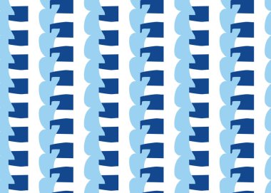 Vektör dokusu arka plan, kusursuz desen. El çizimi, mavi ve beyaz renkler.