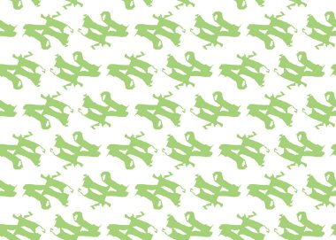 Vektör dokusu arka plan, kusursuz desen. El çizimi, yeşil ve beyaz renkler.