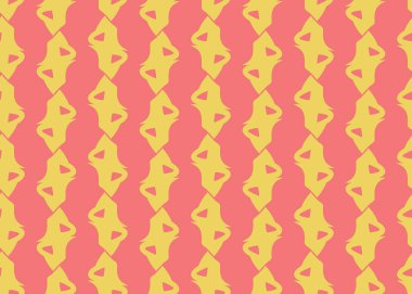 Vektör dokusu arka plan, kusursuz desen. El çizimi, kırmızı ve sarı renkler.