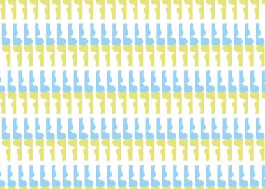 Vektör dokusu arka plan, kusursuz desen. El çizimi, sarı, mavi ve beyaz renkler.