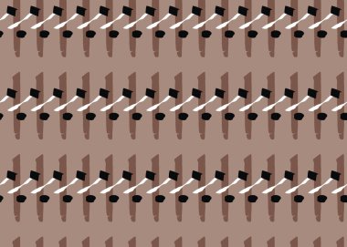 Vektör dokusu arka plan, kusursuz desen. El çizimi, kahverengi, siyah ve beyaz renkler.