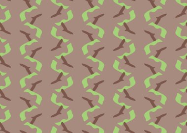 Vektör dokusu arka plan, kusursuz desen. El çizimi, kahverengi ve yeşil renkler.