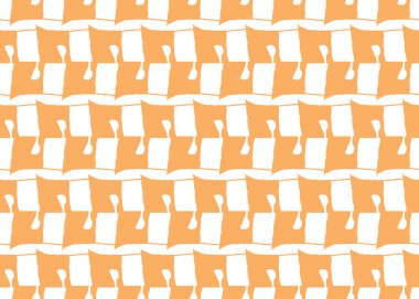 Vektör dokusu arka plan, kusursuz desen. El çizimi, turuncu ve beyaz renkler.