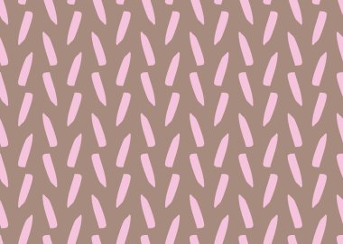 Vektör dokusu arka plan, kusursuz desen. El çizimi, pembe ve kahverengi renkler.