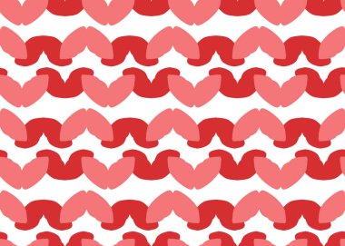 Vektör dokusu arka plan, kusursuz desen. El çizimi, kırmızı ve beyaz renkler.