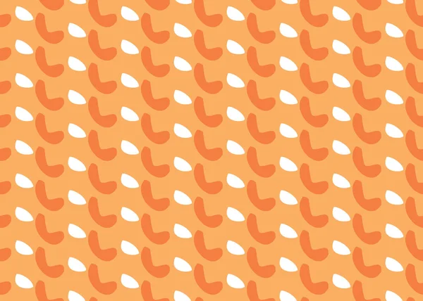 ベクトルテクスチャの背景 シームレスなパターン 手描き オレンジと白の色 — ストックベクタ