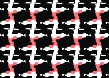 Vektör dokusu arka plan, kusursuz desen. El çizimi, siyah, kırmızı ve beyaz renkler.