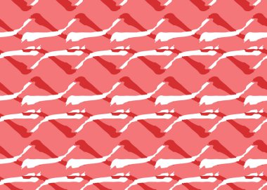 Vektör dokusu arka plan, kusursuz desen. El çizimi, kırmızı ve beyaz renkler.