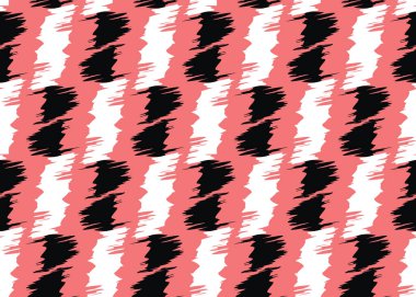 Vektör dokusu arka plan, kusursuz desen. El çizimi, kırmızı, siyah ve beyaz renkler.