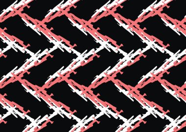 Vektör dokusu arka plan, kusursuz desen. El çizimi, kırmızı, siyah ve beyaz renkler.