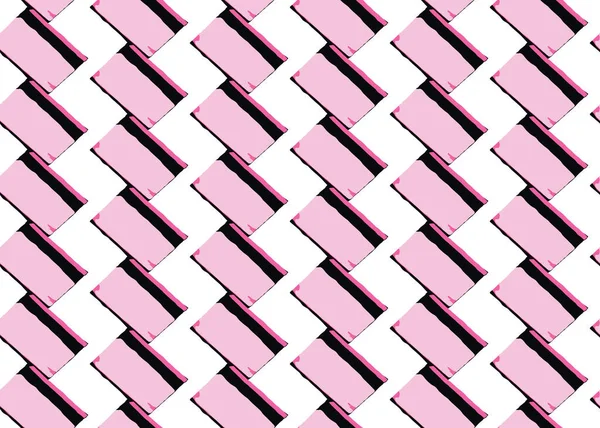 Vector Texture Background Seamless Pattern Hand Drawn Pink Black White — Stock Vector