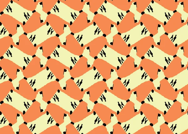 Vektör dokusu arka plan, kusursuz desen. El çizimi, sarı, turuncu ve siyah renkler.