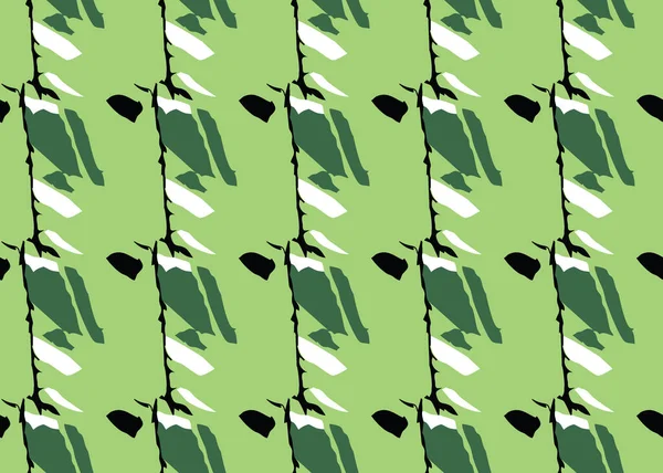 Vektor Textur Hintergrund Nahtloses Muster Handgezeichnet Grün Schwarz Und Weiß — Stockvektor