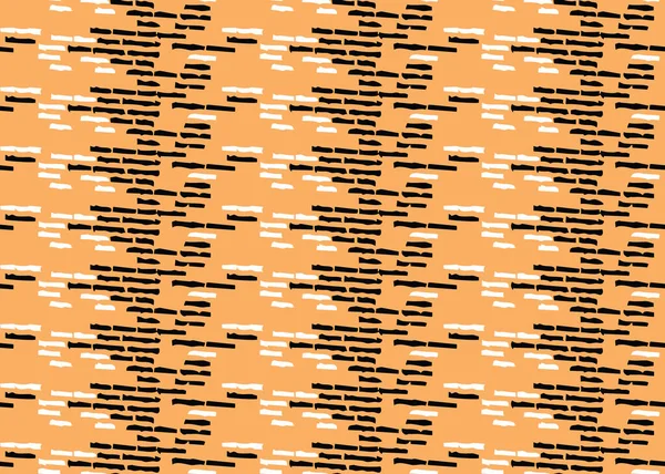 Фон Векторной Текстуры Безseamless Узор Ручной Рисунок Оранжевый Черный Белый — стоковый вектор