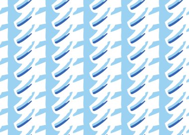 Vektör dokusu arka plan, kusursuz desen. El çizimi, mavi ve beyaz renkler.